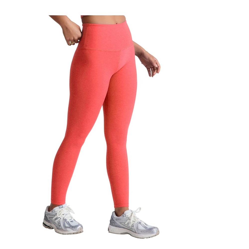Beyond Yoga Spacedye High Waisted Midi Leggings Coral Pink Heather Womens Small